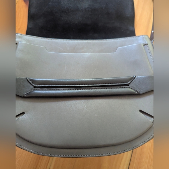 Charcoal grey leather Rag & Bone Calder saddle bag - Picture 5 of 9